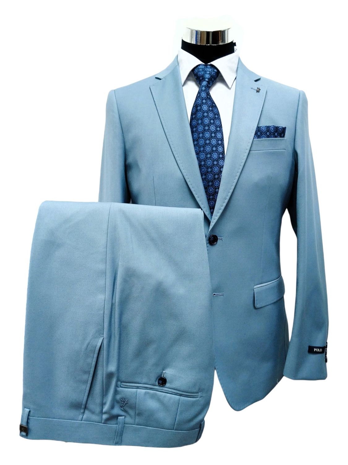 Polo Suit | Bradley Custom Fit | Light Blue, Size: 36R