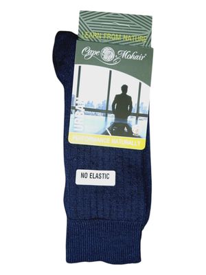 Cape Mohair | Urban Rib Socks | Navy | 8-11