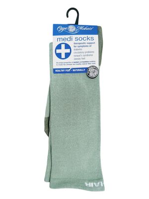 Cape Mohair | Light weight Medi Socks | Sterling | 8-11