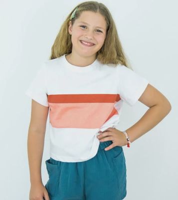 Sherbert | Alice Printed Tee | Retro Orange