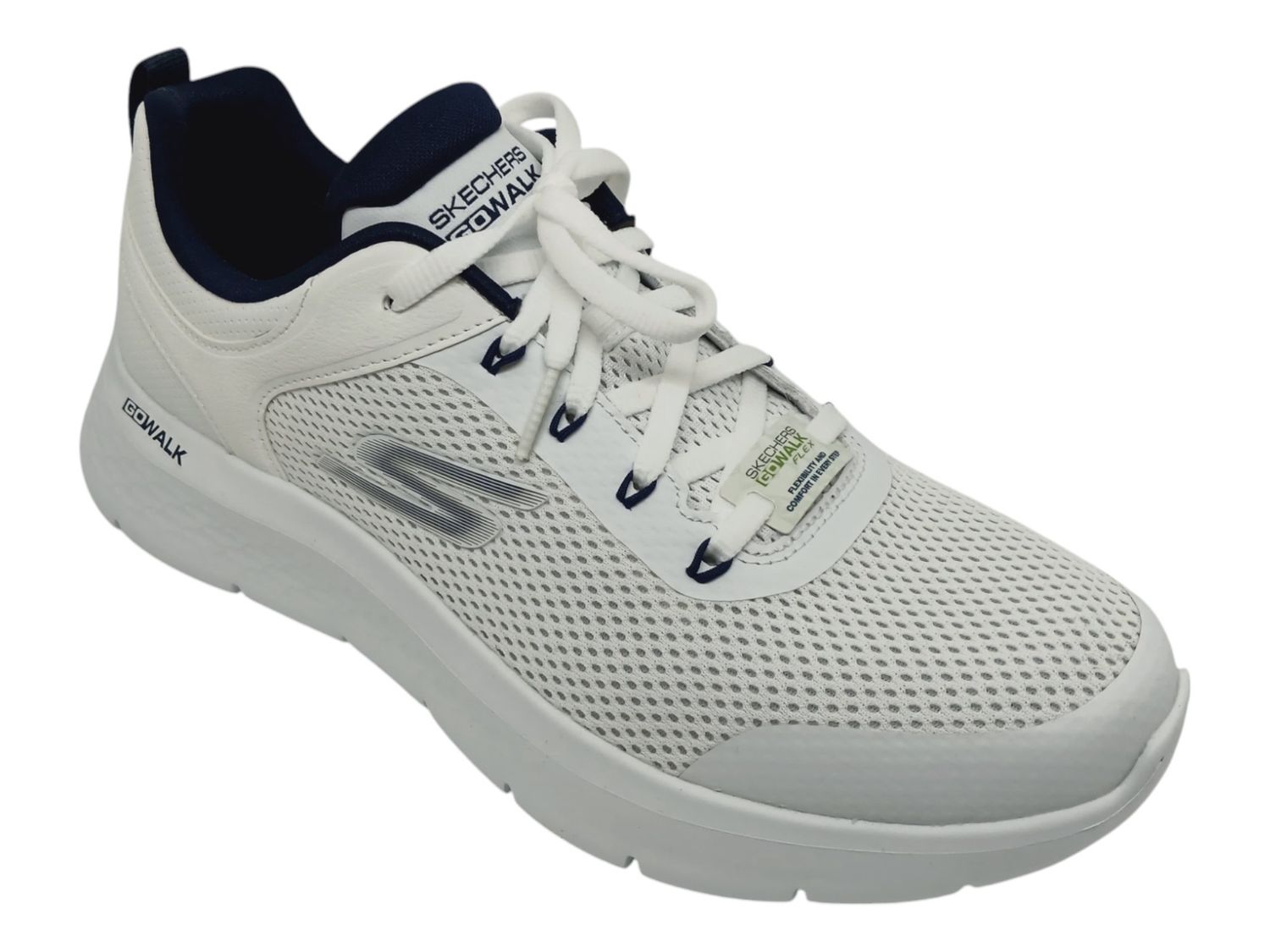Skechers | Go Walk Flex | White &amp; Navy, Size: 7