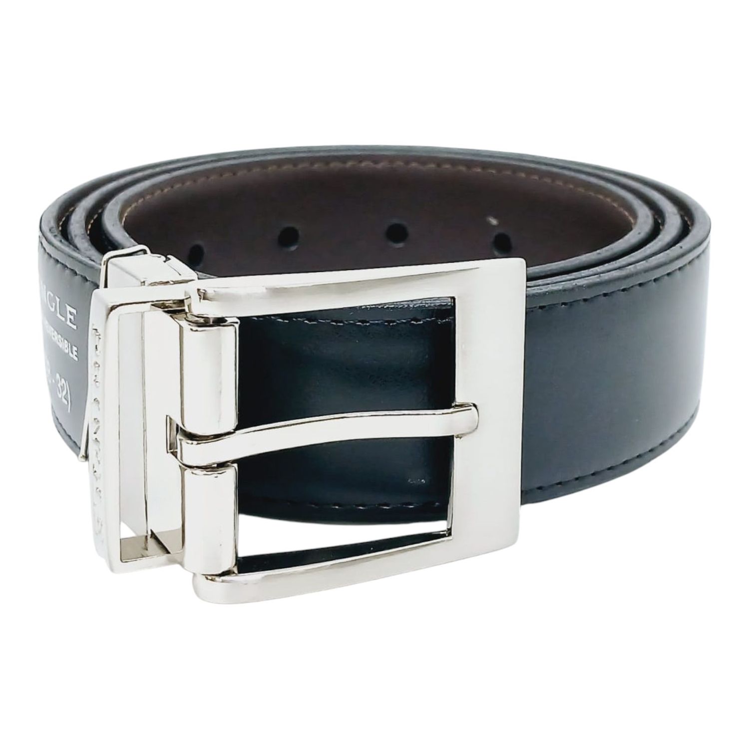 Pringle | Cedric Reversible Leather Belt | Black &amp; Dark Brown, Size: S(28-32)