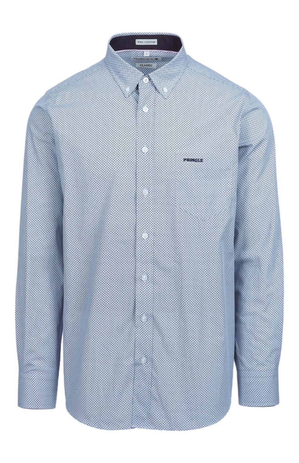 Pringle | Classic Long Sleeve Shirt | Johnathan | Blue, Size: S