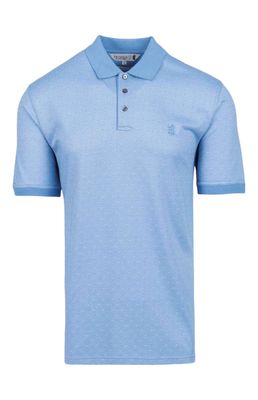 Pringle | Matthew Micro-Geo Jacquard Golfer | Blue