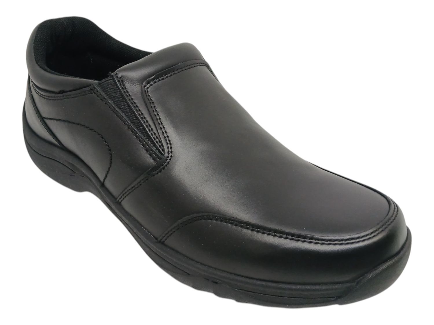 Hush Puppies | Logan Leather Slip-on | Black, Size: 8