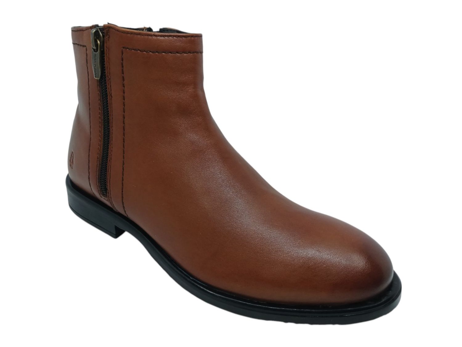 Hush Puppies | Valerie Leather Zip Boot | Tan, Size: 4