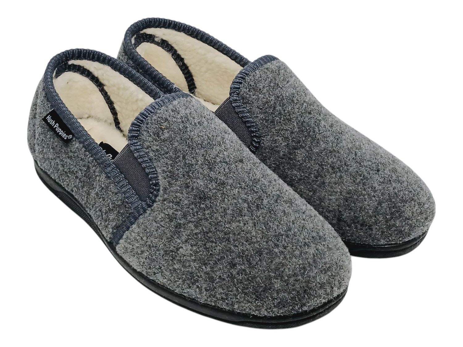 Hush Puppies | Johnny Slippers | Grey, Size: 7
