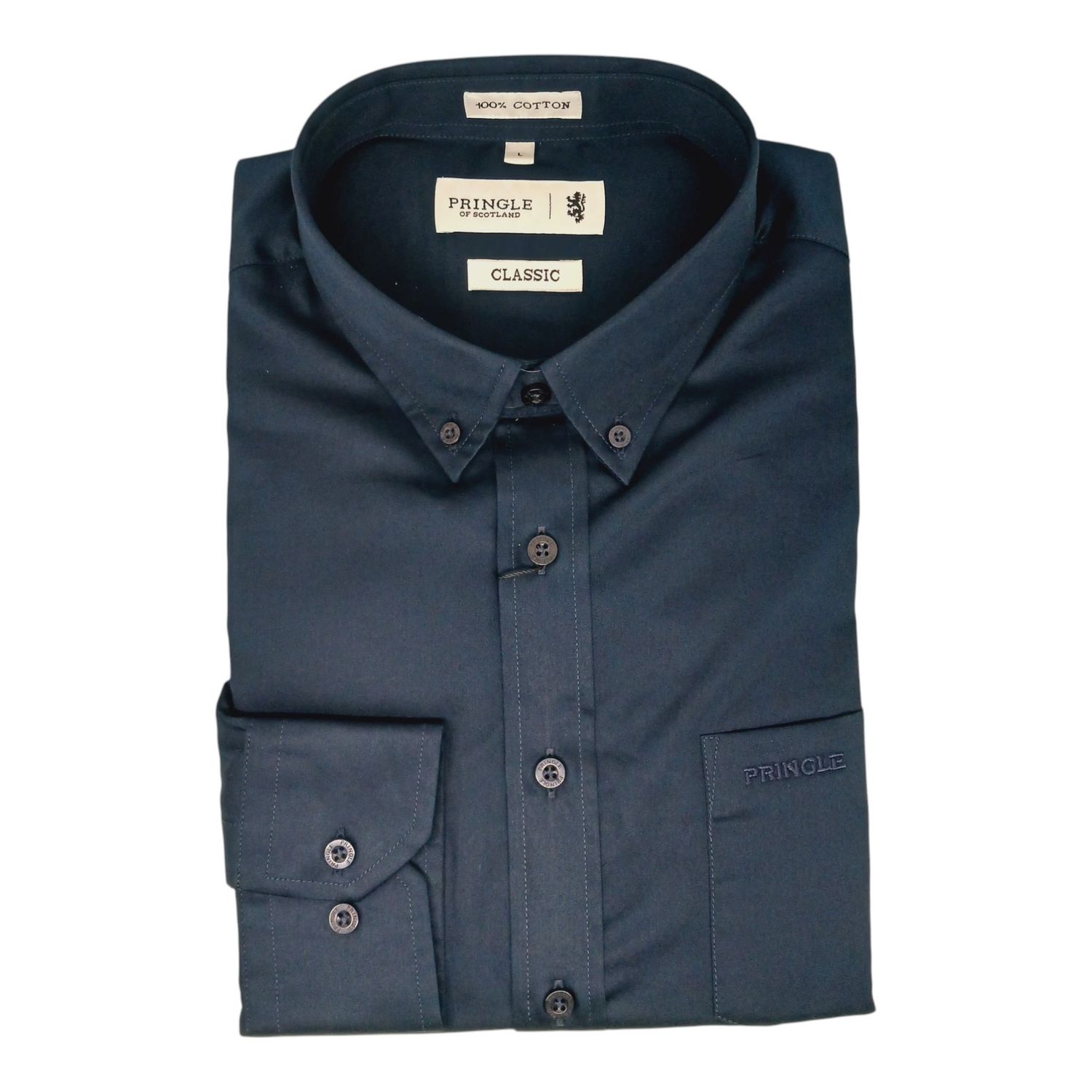 Pringle | William | Classic Long Sleeve Shirt | Ink, Size: S