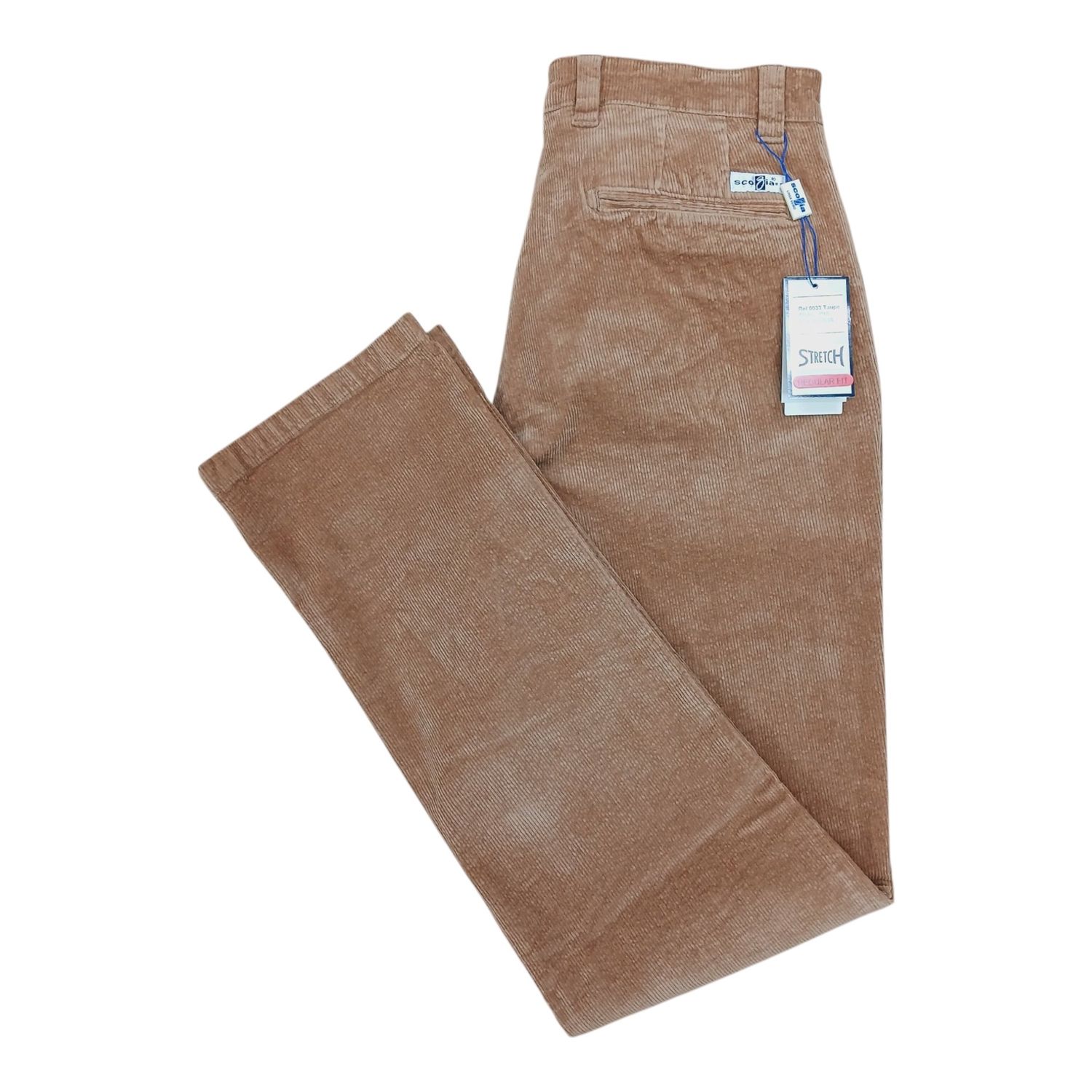 Scozia | Regular Fit Stretch Corduroy | Easy Care | Taupe., Size: 42W/34L