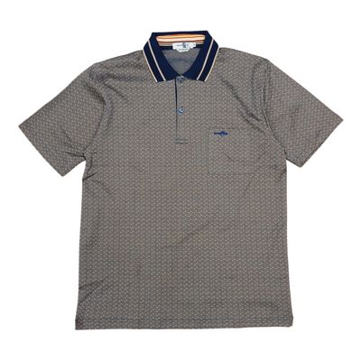 Scozia | Mercerised Golfer | Navy &amp; Camel