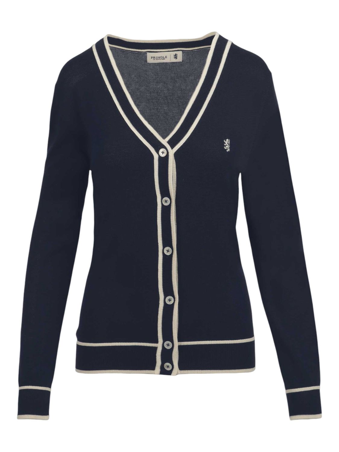 Pringle | Harriette Tipped Cardigan | Navy, Size: S