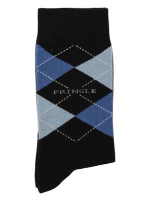 Pringle | Zake Diamond Socks | Black