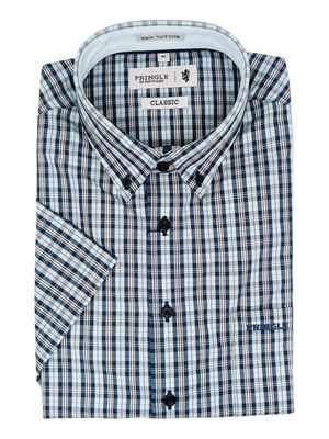 Pringle | Classic Short Sleeve Shirt | Patrick | Blue