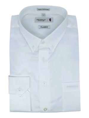 Pringle | William | Classic Long Sleeve Shirt | Snow/White