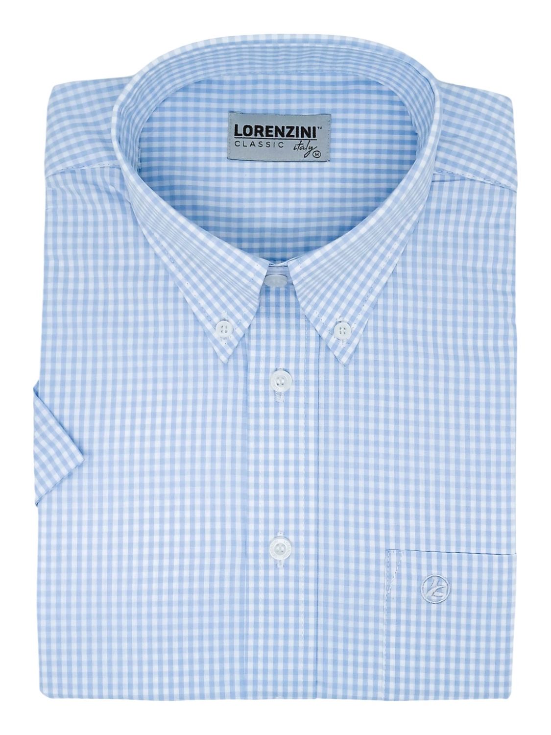 Lorenzini | Classic Short Sleeve Shirt | LS50/370 | Sky, Size: S