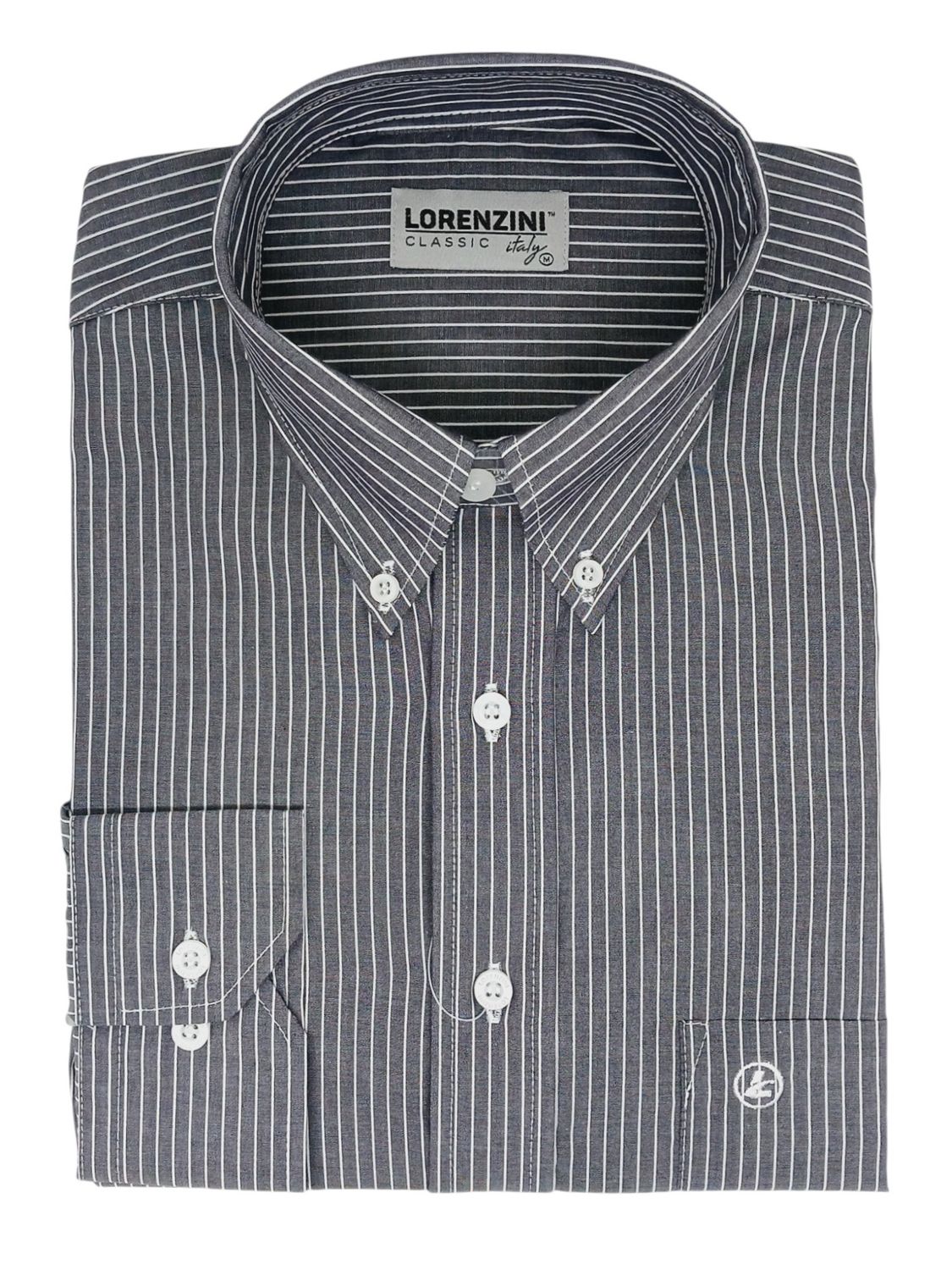 Lorenzini | Classic Long Sleeve Shirt | LO50/716 | Charcoal, Size: 3XL
