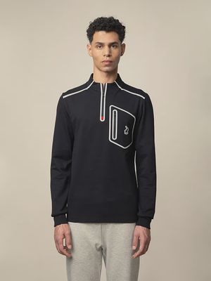 Polo | Niel Sport High Neck Sweat Top | Black