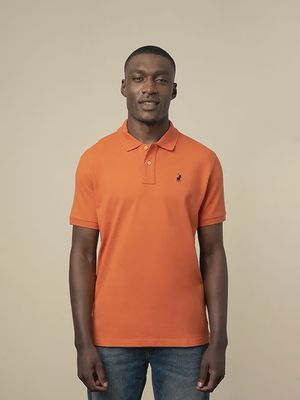 Polo | Carter Short Sleeve Pique Golfer | Orange