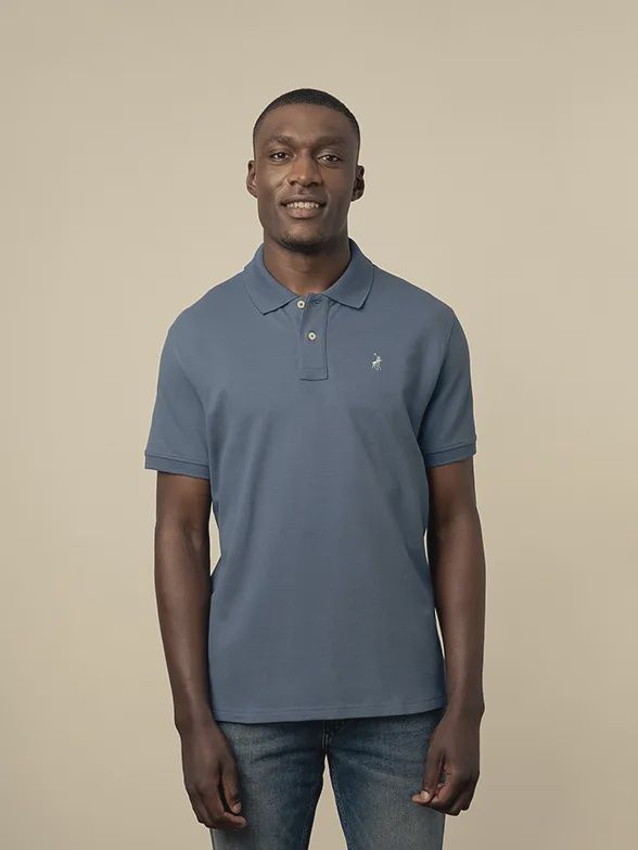 Polo | Carter Short Sleeve Pique Golfer | Dark Blue, Size: M