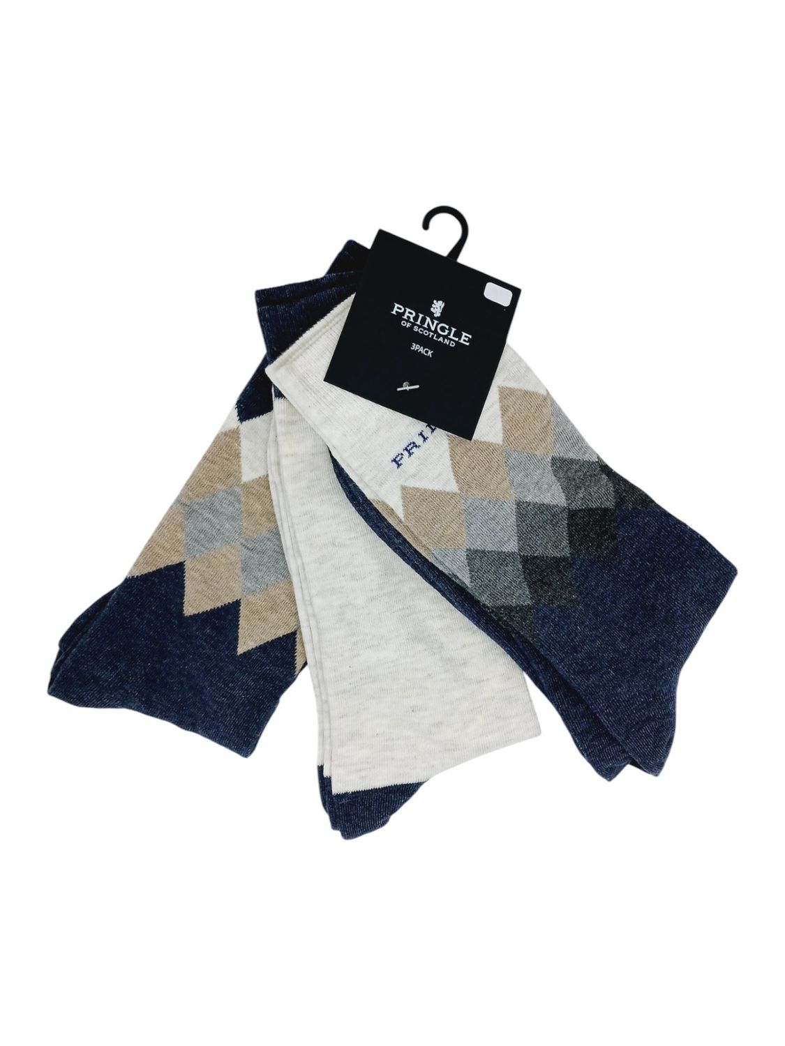 Pringle | Lucas 3pack Argyle Socks | Multi, Size: S-M