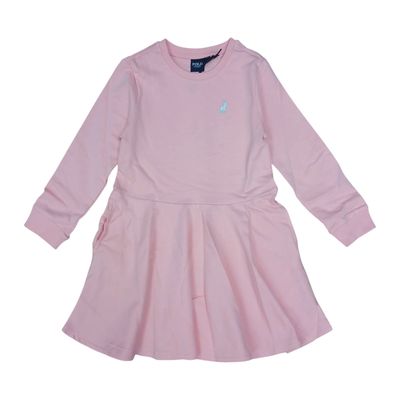 Polo | Girls Harper Long Sleeve Dress | Peach