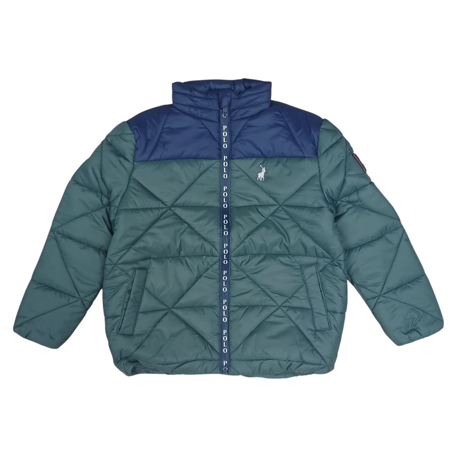 Polo | Boys Whyatt Colour Blocked Puffer | Forest Green, Size: 2-3yrs