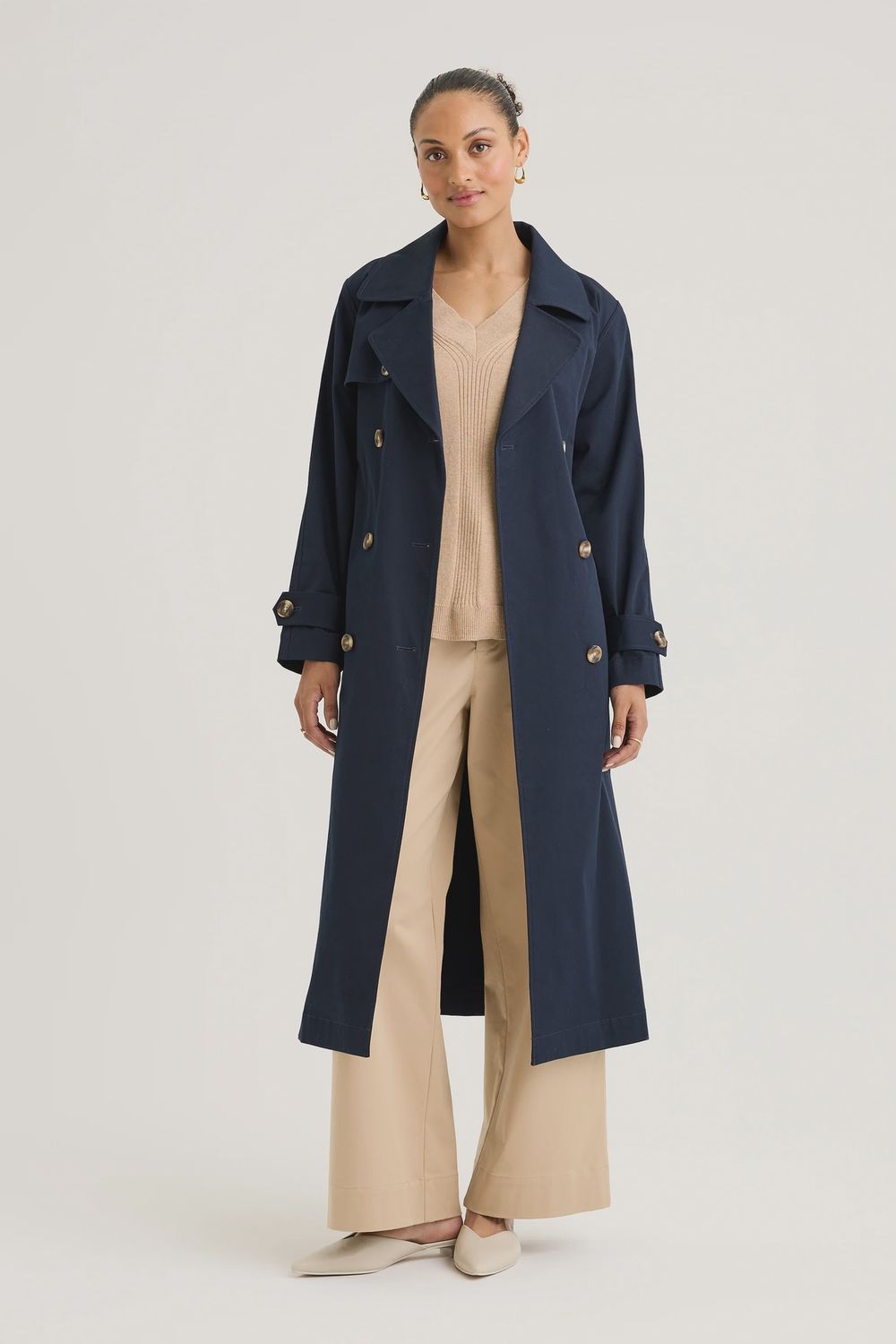 Yarra Trail | Masonary Trench | Navy, Size: 14