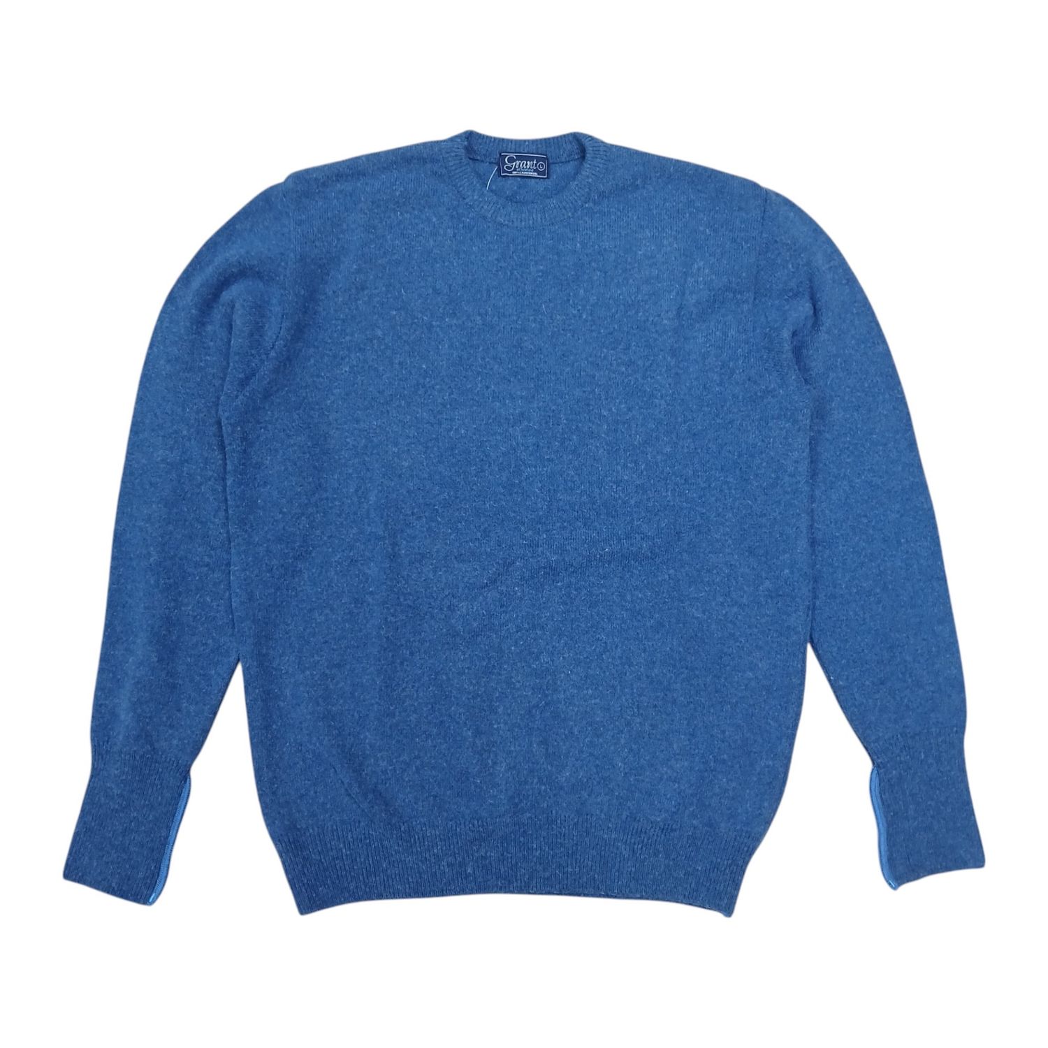 Grant | Lambswool Crew Neck Jersey | Blue Ribbon, Size: S
