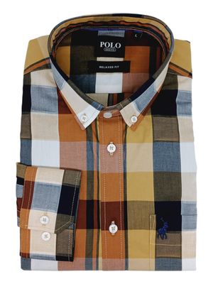 Polo | Mckenzi Easy Care Long Sleeve Shirt | Orange