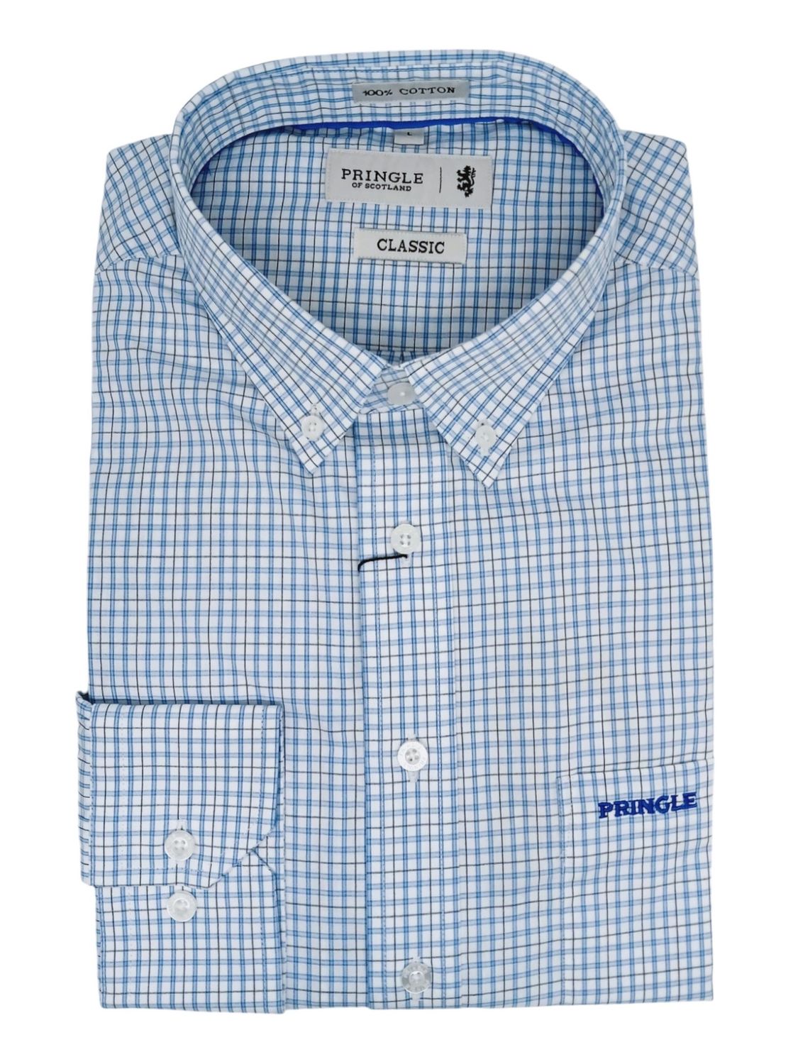 Pringle | Classic Long Sleeve Shirt | Dennis | Multi, Size: S