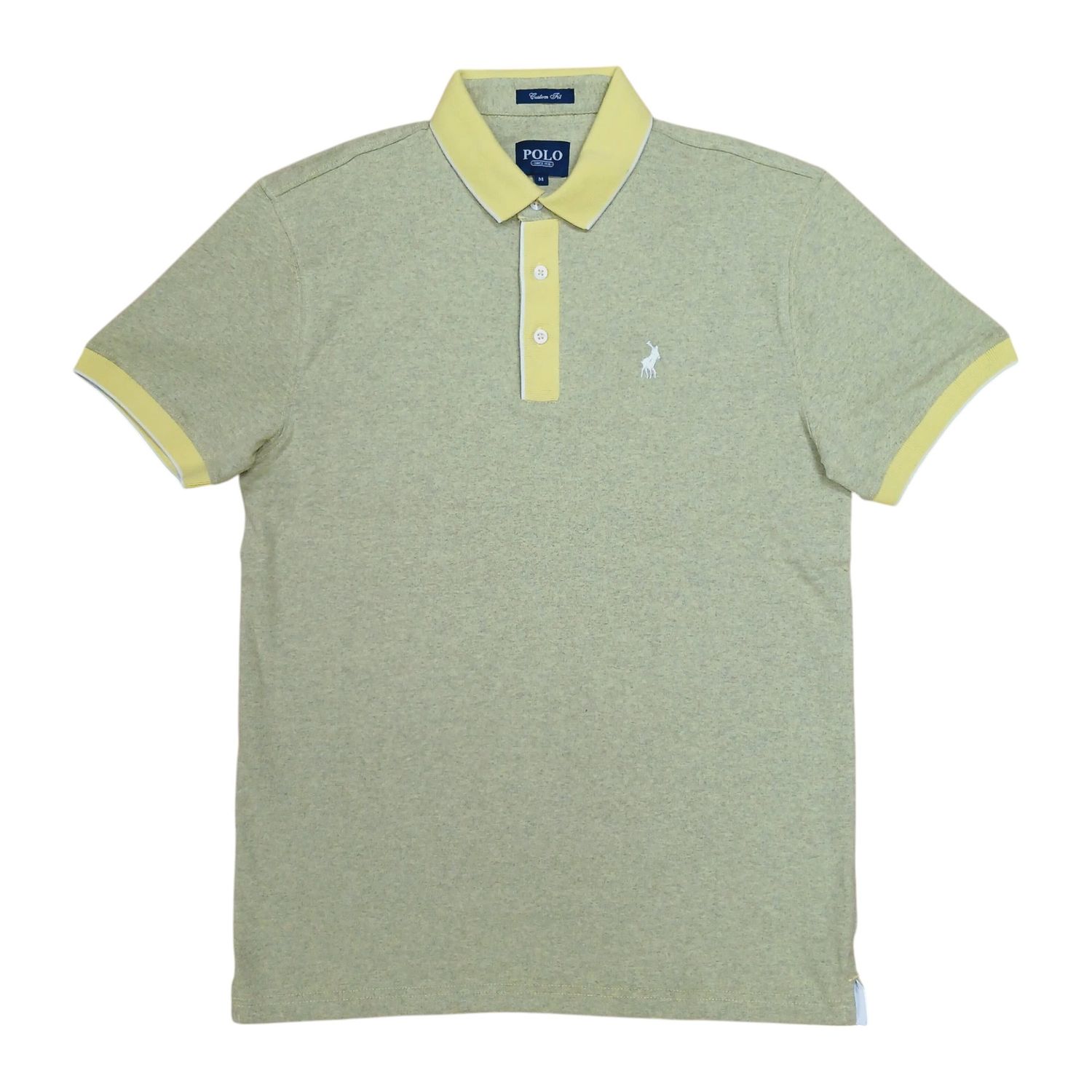 Polo | Vishnu Short Sleeve Tipped Golfer | Mustard, Size: M