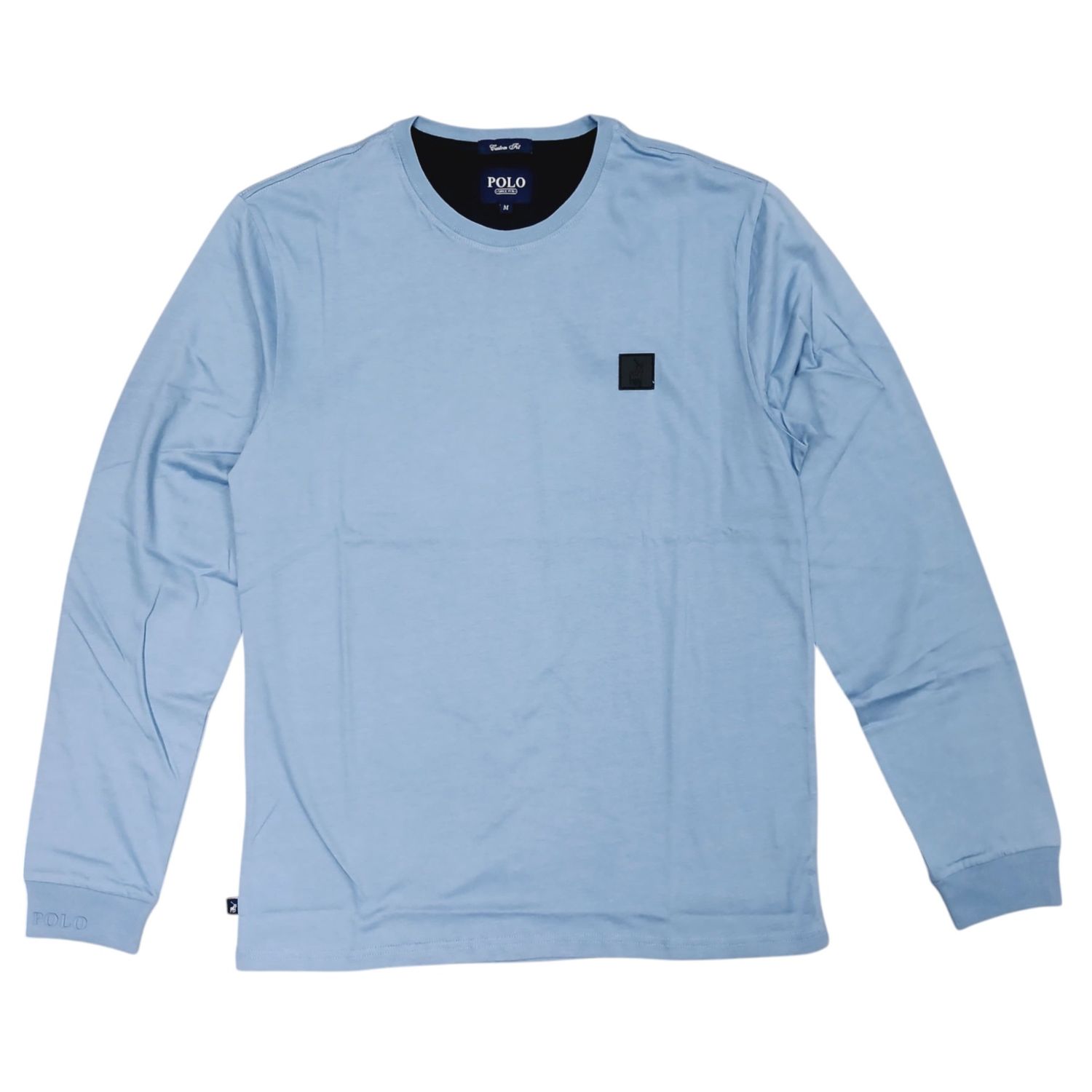 Polo | Paul Essential Long Sleeve Crew Neck | Blue, Size: M