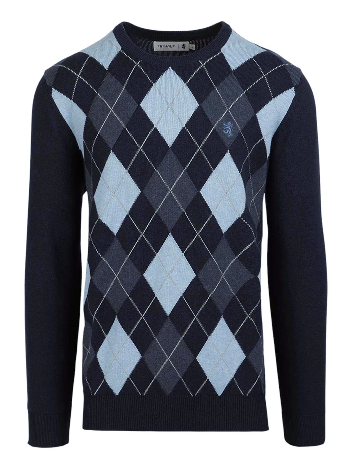 Pringle | Bryan Cotton Argyle Sweater | Blue, Size: M