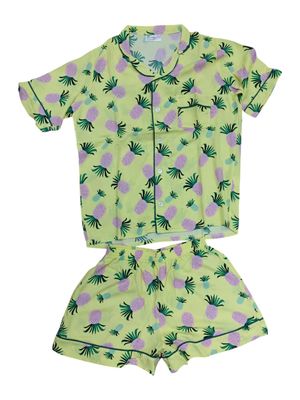 Jaime LaRobe | Short Pajama Set | Pineapple Print
