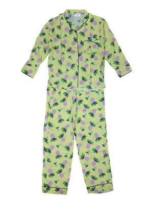 Jaime LaRobe  | Long Pajama Set | Pineapple Print