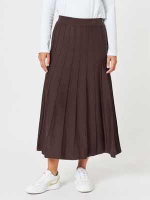 Gordon Smith | Kate Long Line Skirt | Chocolate