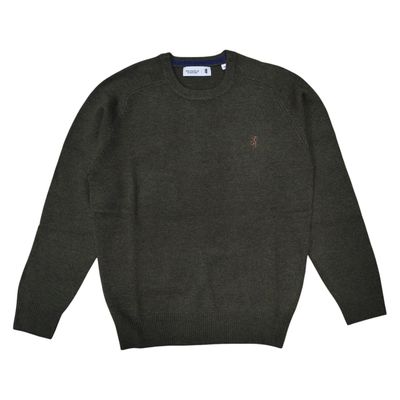 Pringle | Johnson Lambswool Crewneck Sweater | Fatigue