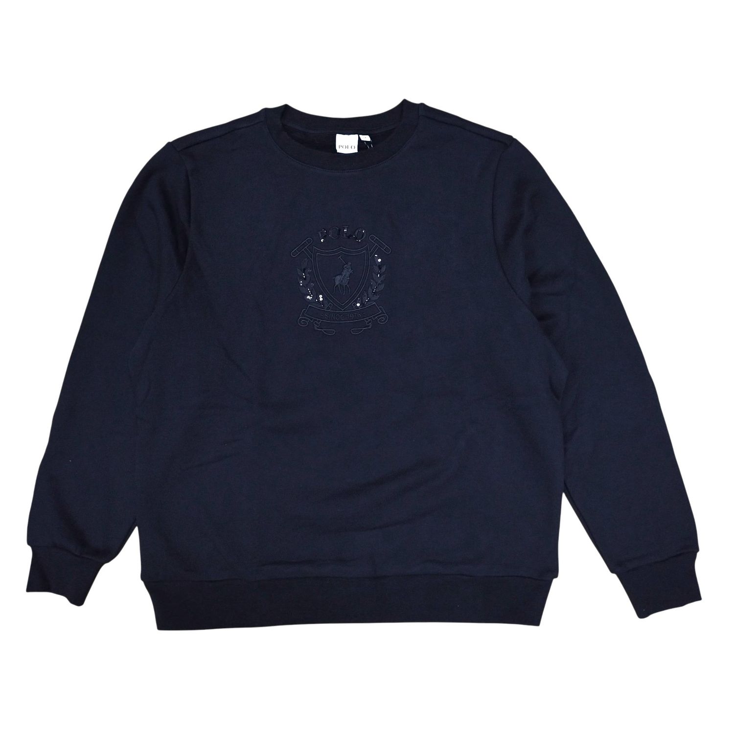 Polo | wmn Madison Embellished Sweat Top | Black, Size: M
