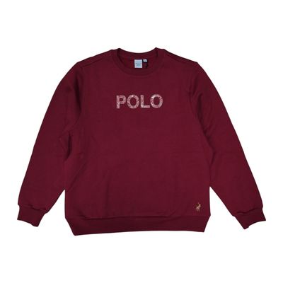 Polo | wmn  Amelia Embellished Sweat Top | Picante Red