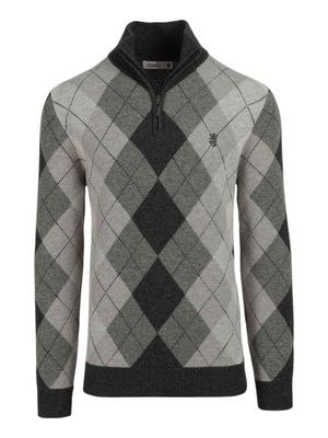 Pringle | Wayne Lambswool 1/4 Zip Jersey | Grey