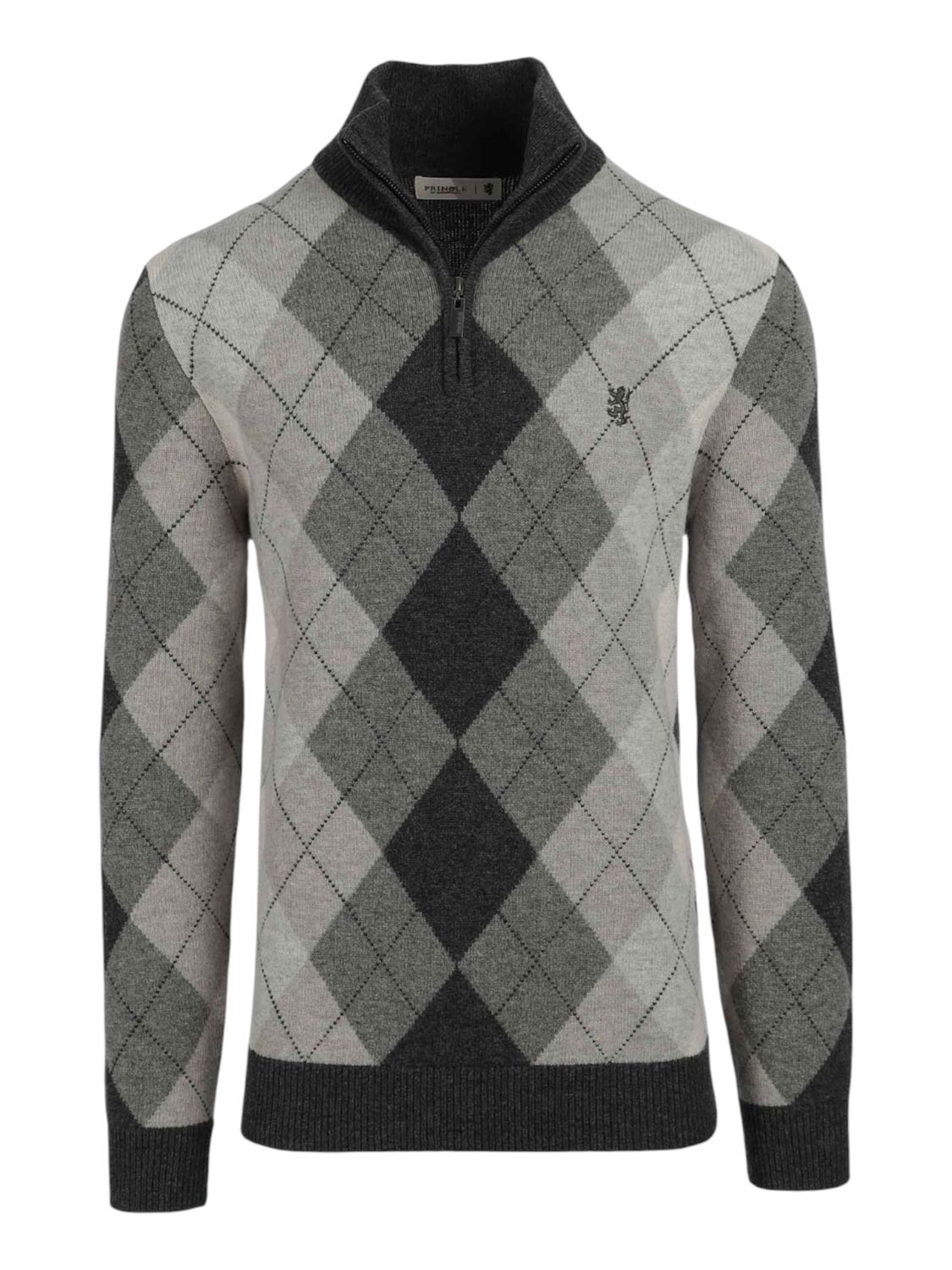 Pringle | Wayne Lambswool 1/4 Zip Jersey | Grey, Size: M
