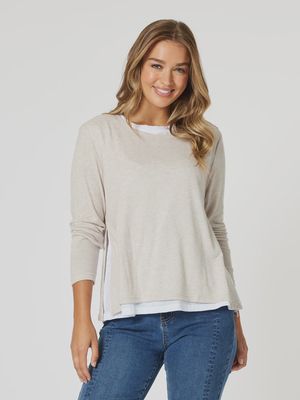 Threadz | Alice Knit Top | Stone