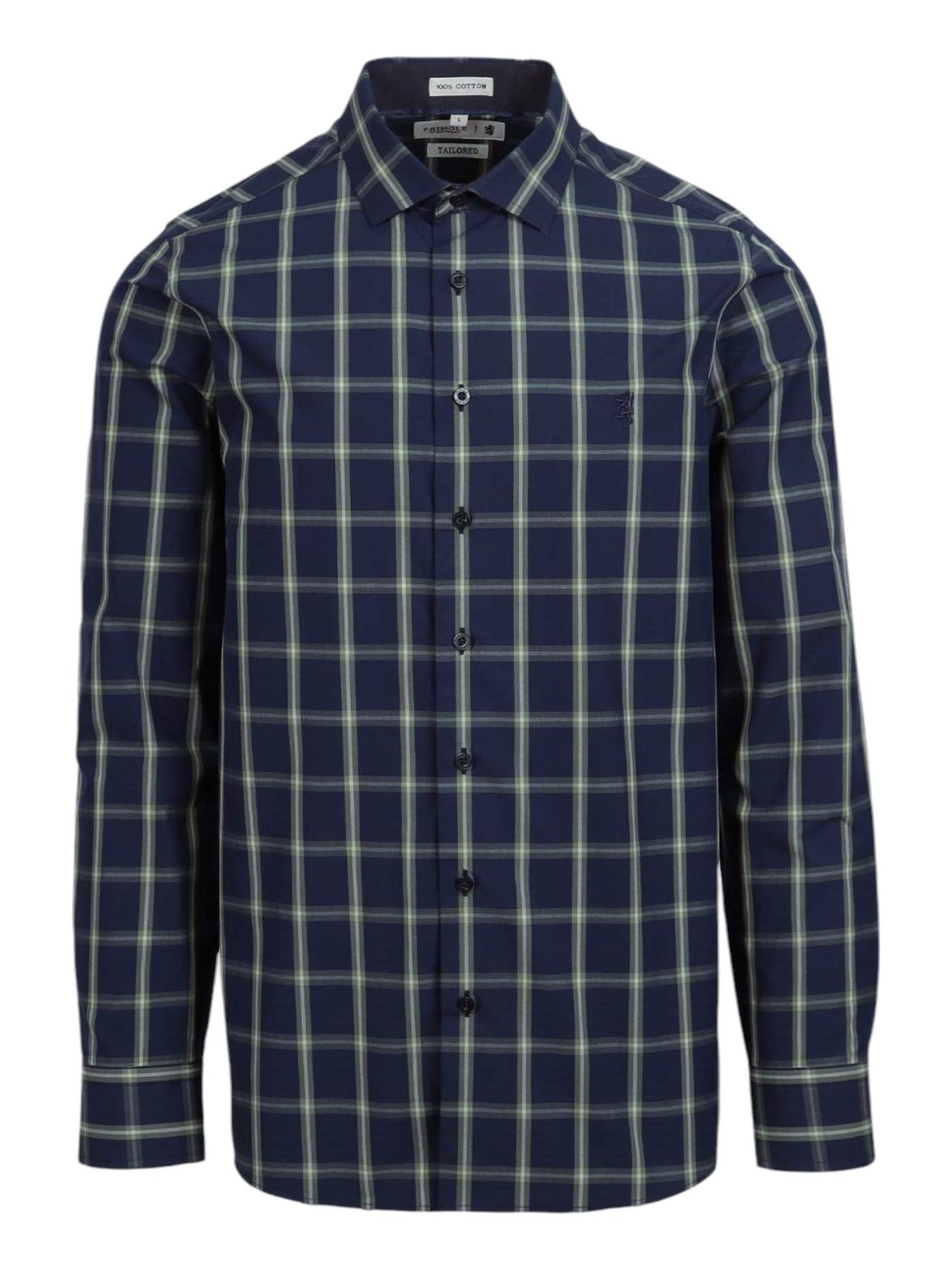 Pringle | Tailored Long Sleeve Shirt | Adam | Navy, Size: S