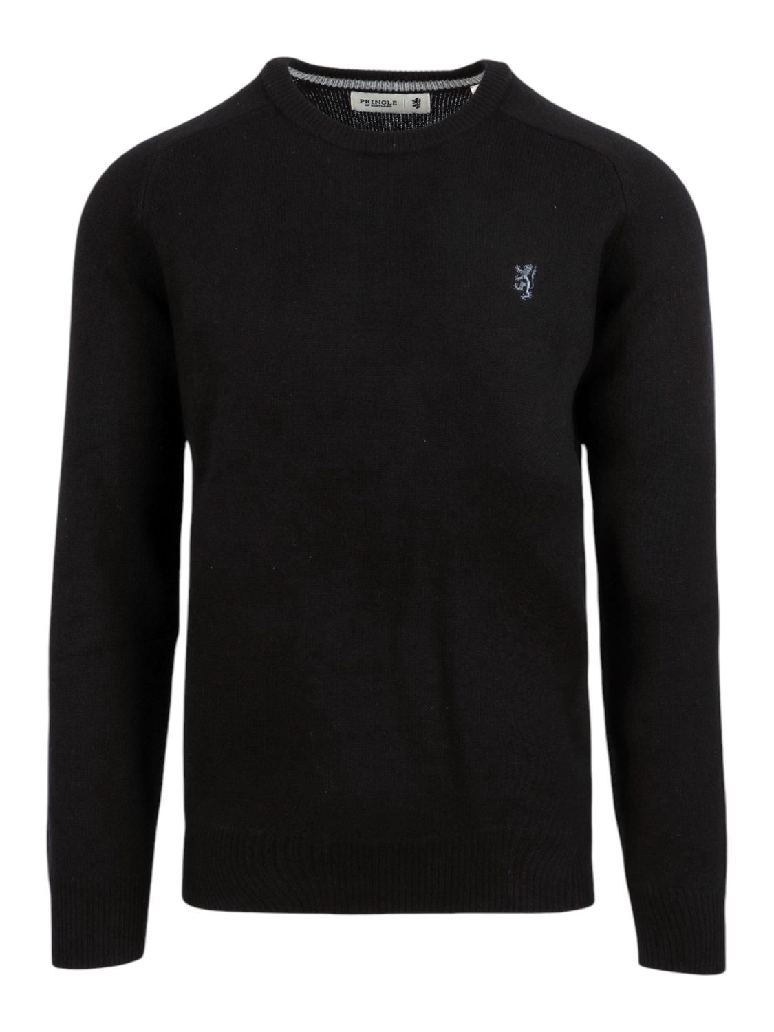 Pringle | Johnson Lambswool Crewneck Sweater | Black, Size: S