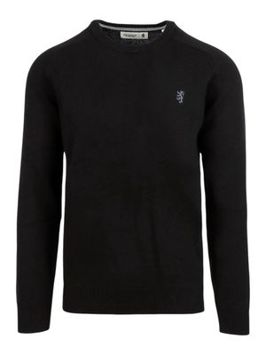 Pringle | Johnson Lambswool Crewneck Sweater | Black