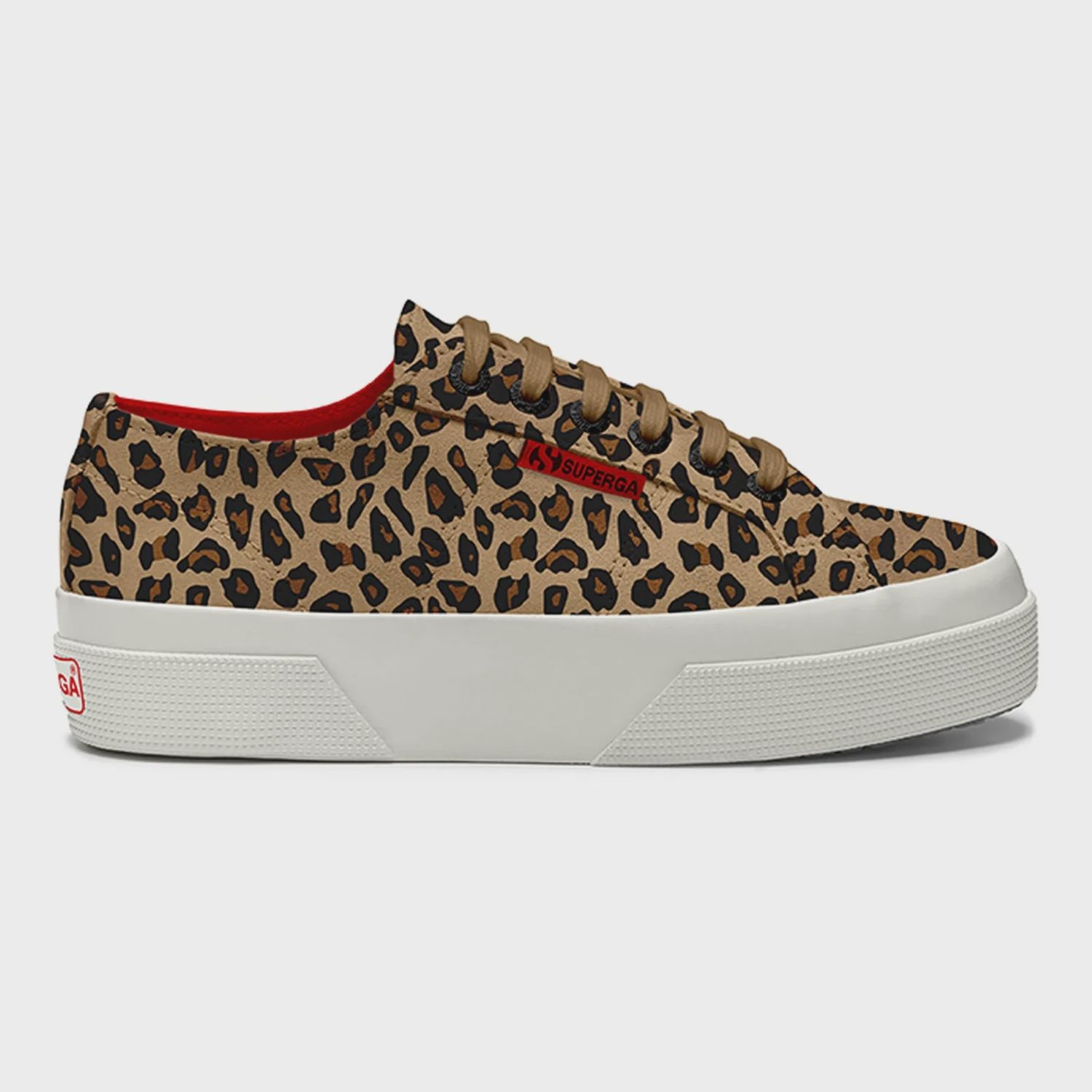 Superga | Suede Sneaker | Leopard Red AVR, Size: 4