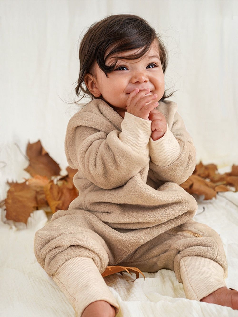 Hoolies | Plushiegrow Winter Onesie | Oatmeal