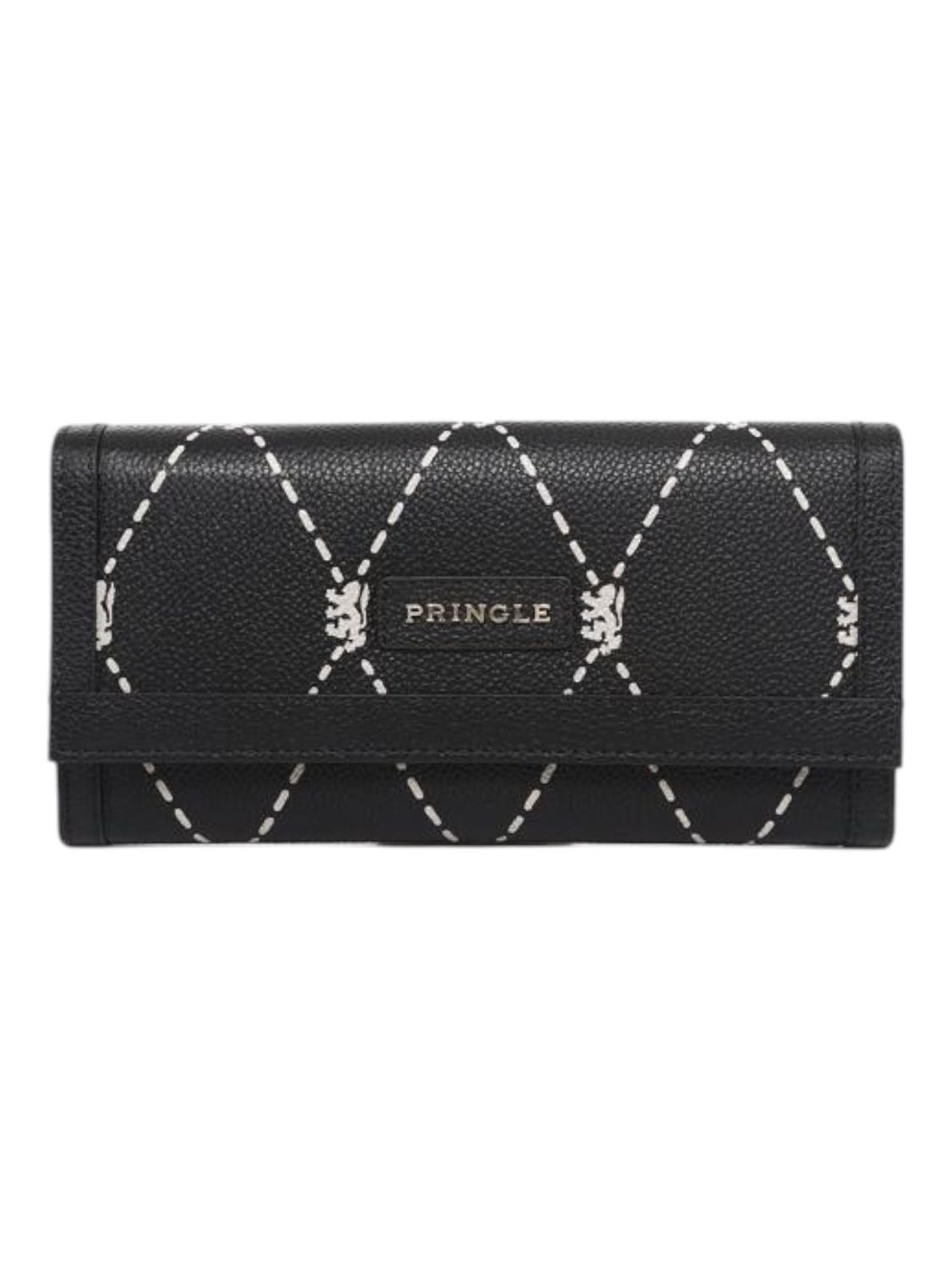 Pringle | Argyle Flapover Purse | Black