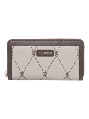 Pringle | Argyle Zip Aound Purse | Stone