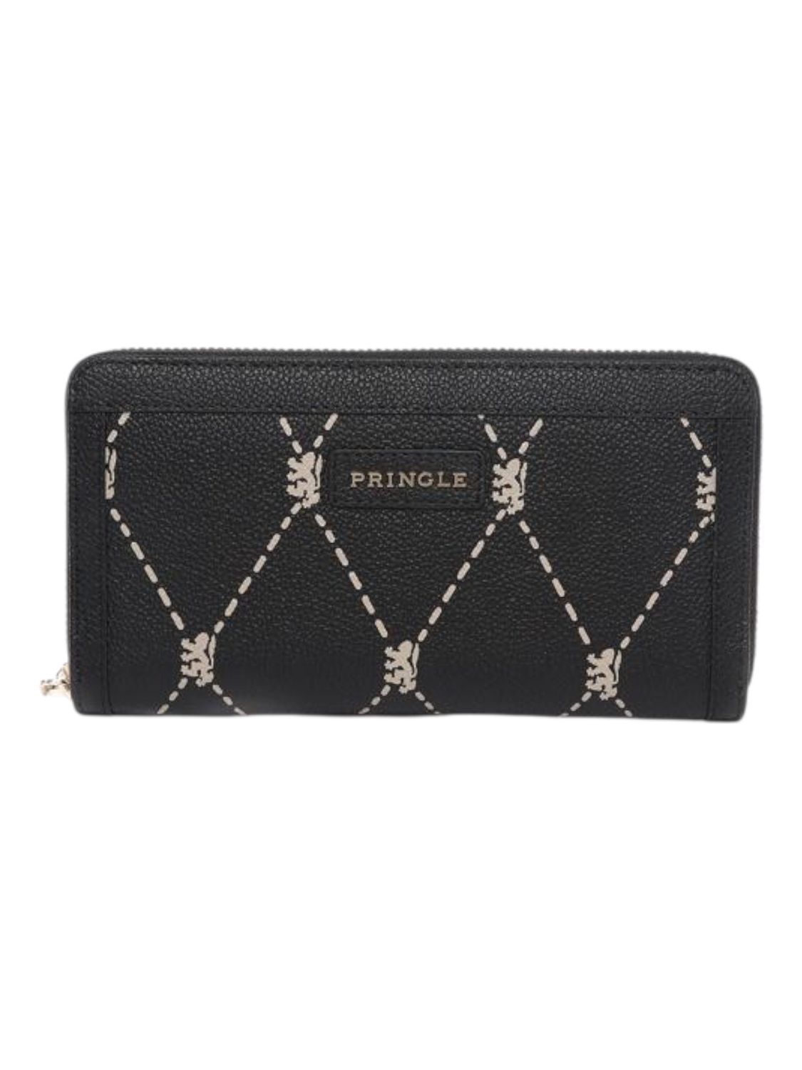 Pringle | Argyle Zip Aound Purse | Black